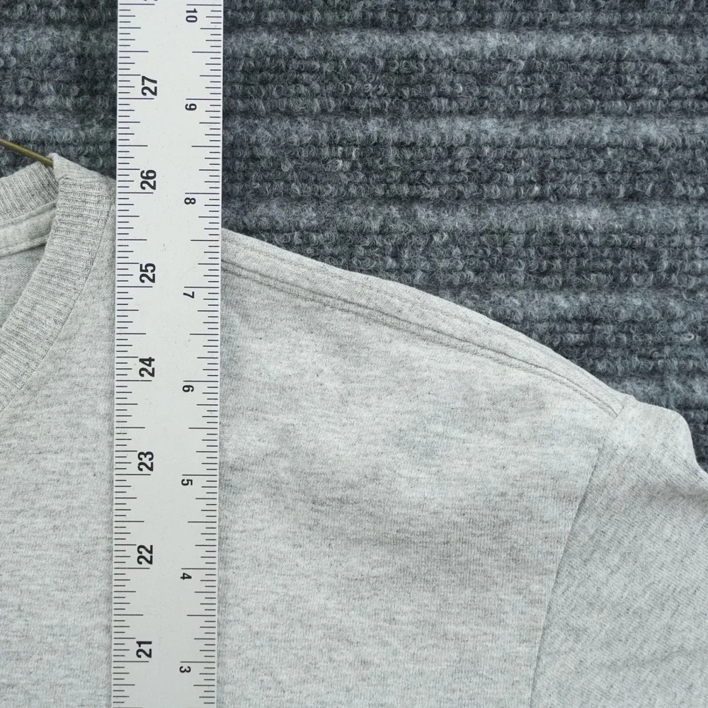Guess T-Shirt Mens Large Grey Graphic Logo Short Sleeve Heathered Tee - Picture 5 of 7